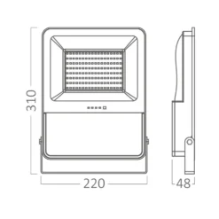 Solar Strahler 10XHS IP65 - 300W - 6500K - mit Fernbedienung