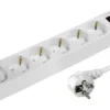 Steckdosenleiste 6-fach mit An- und Ausschalter- 1.5m Stecker