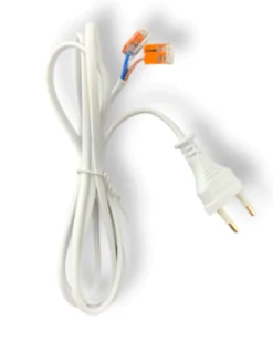 Stromkabel mit Stecker und WAGO Lüsterklemmen - 1,5 Meter - 2-polig -230V