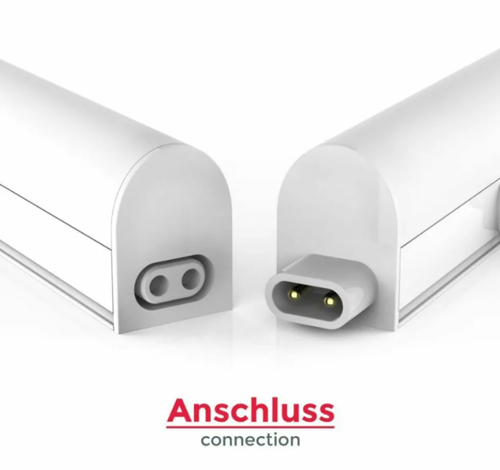 T5 LED Küchenunterbauleuchte - 60cm - Lichtfarbe optional - komplett mit Anschlusskabel und Ein- / Ausschalter - 8W entspricht 80W