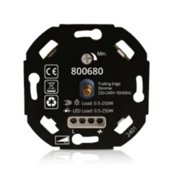 Unterputz LED Dimmer - Triac - max. 250 Watt - geeignet für Phasenan- und Phasenabschnitt