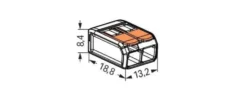 Verbindungsklemme flexibel 2-Leiter-Klemme mit Betätigungshebel - 0.14-4 mm² | 100 Stück - 221-412