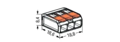 Verbindungsklemmen 3-polig 0.14-4 mm² 221-415 - 2 Stück