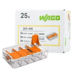 Verbindungsklemme 5-polig 0.14-4 mm² 221-415 - 25 Stück