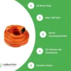 Verlängerungskabel 20 Meter - H05VV-F3G1,5 geerdet - orange