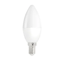 Vorteilspack 10 Stück - E14 LED Kerzenlampe - Typ C37 - 3W entspricht 25W - 3000K Warmweiß
