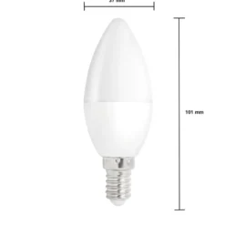 Vorteilspack 10 Stück - E14 LED Kerzenlampe - Typ C37 - 6W entspricht 50W - 3000K Warmweiß