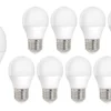 Vorteilspack 10 Stück - E27 LED Lampen - Typ G45 - 4W entspricht 25W - 6400K Tageslichtweiß