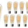 Vorteilspack 10 Stück - E27 LED Lampen - hoch - dimmbar - 4W entspricht 40W - 2200K extra Warmweiß