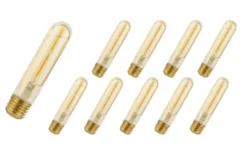 Vorteilspack 10 Stück - E27 LED Stablampen - 2W entspricht 25W - 2500K extra Warmweiß