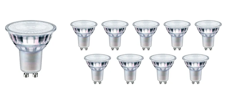 Vorteilspack 10 Stück - GU10 LED Spots - 5,5W entspricht 35W - dimmbar - 2200K-3000K