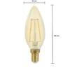Vorteilspack 10 Stück - LED Fadenlampen - E14 Sockel C35 - 2W entspricht 25W - 2500K extra Warmweiß