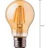 Vorteilspack 10 Stück LED Fadenlampe dimmbar - E27 A60 - 4W entspricht 50W - 2200K extra Warmweiß - 2 Jahre Garantie
