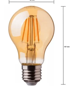Vorteilspack 10 Stück LED Fadenlampe dimmbar - E27 A60 - 4W entspricht 50W - 2200K extra Warmweiß - 2 Jahre Garantie