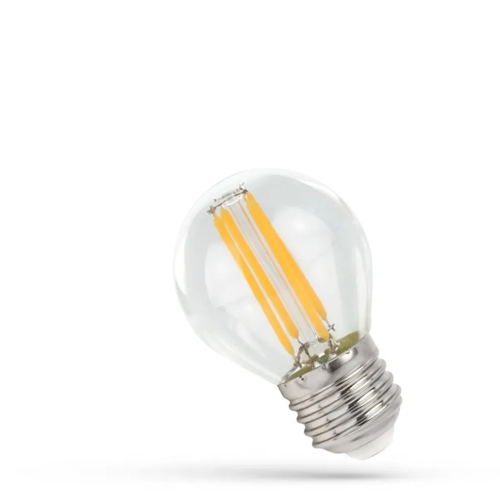 Vorteilspack 6 Stück - LED Lampe G45 - E27 Sockel - 4W Glühfaden - 2700K Warmweiß