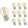 Vorteilspack 10 Stück - LED Lampe G45 - E27 Sockel - 4W Glühfaden - 2700K Warmweiß