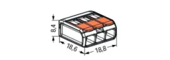WAGO Verbindungsklemme 3-polig 0.14-4 mm² - 50 Stück