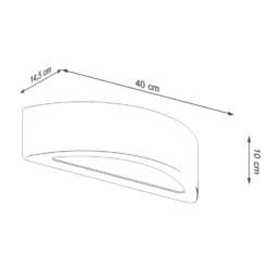 Wandleuchte ATENA Beton 1x E27 Fassung - max. 60W - exkl. LED's