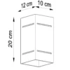 Wandleuchte BLOCCO Grau - 1x G9 Fassung - max. 40W - exkl. LED's