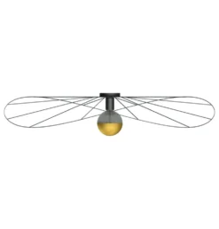 Wandleuchte / Deckenspot ESKOLA 110 Schwarz - 1x E27 Fassung - max. 60W - exkl. LED's
