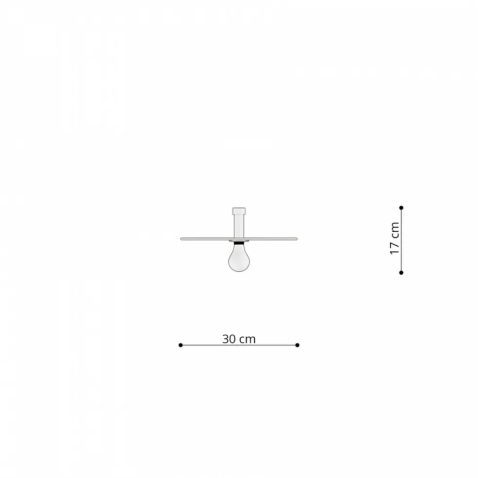 Wandleuchte / Deckenspot SIRKEL 30 Schwarz - 1x E27 Fassung - max. 60W - exkl. LED's