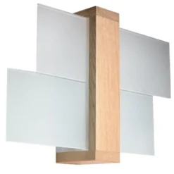 Wandleuchte FENIKS 1 Natur Holz - 1x E27 Fassung - max. 60W - exkl. LED's