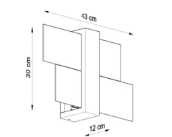 Wandleuchte FENIKS 1 Wengé Holz - 1x E27 Fassung - max. 60W - exkl. LED's
