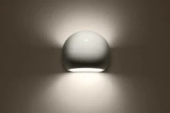 Wandleuchte GLOBE Weiß Hochglanz lackiert - 1x E27 Fassung - max. 60W - exkl. LED's