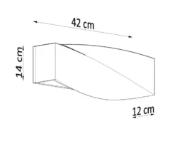 Wandleuchte Keramik SIGMA Schwarz - 2x E27 Fassung - max. 2x60W - exkl. LED's