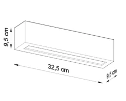 Wandleuchte Keramik VEGA Grau - 1x E27 Fassung - max. 60W - exkl. LED's
