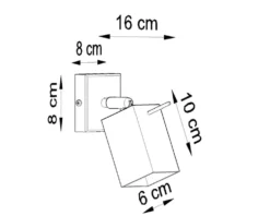 Wandleuchte MERIDA 1 Grau - 1x GU10 Fassung - max. 40W - exkl. LED's