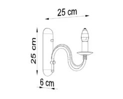 Wandleuchte MINERWA Schwarz - 1x E14 Fassung - max. 40W - exkl. LED's