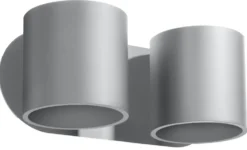 Wandleuchte ORBIS 2 Grau - 2x GU10 Fassung - max. 2x40W - exkl. LED's