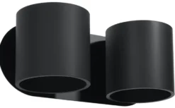 Wandleuchte ORBIS 2 Schwarz - 2x GU10 Fassung - max. 2x40W - exkl. LED's