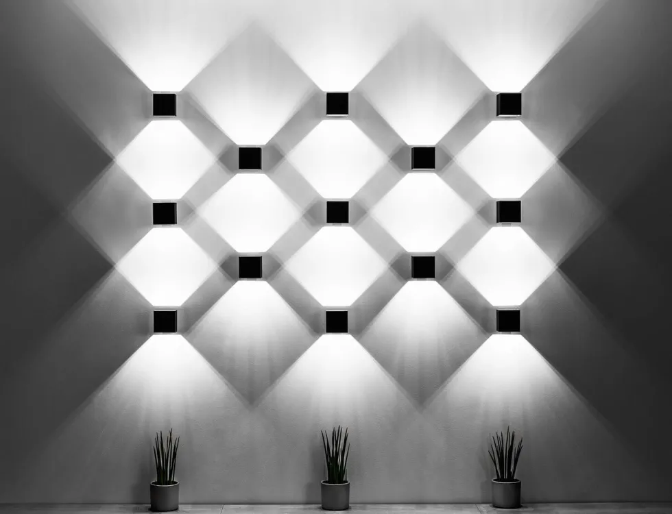 Wandleuchte QUAD 1 Grau - 1x GU10 Fassung - max. 40W - exkl. LED's