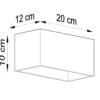 Wandleuchte QUAD MAXI Schwarz - 2x GU10 Fassung - max. 2x40W - exkl. LED's
