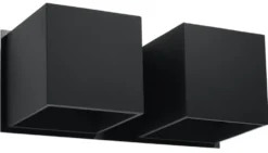 Wandleuchte QUAD 2 Schwarz - 2x GU10 Fassung - max. 2x40W - exkl. LED's