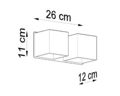 Wandleuchte QUAD 2 Schwarz - 2x GU10 Fassung - max. 2x40W - exkl. LED's