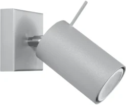 Wandleuchte RING 1 Grau - 1x GU10 Fassung - max. 40W - exkl. LED's