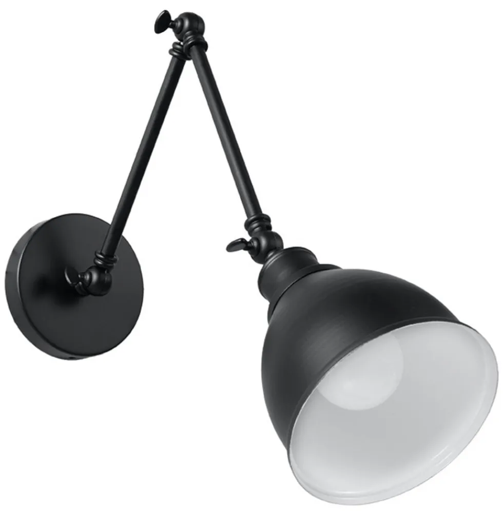 Wandleuchte STARK SHADE Schwarz - 1x E27 Fassung - max. 60W - exkl. LED's