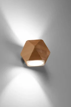 Wandleuchte WOODY Holz Natur - 1x GU10 Fassung - max. 40W - exkl. LED's