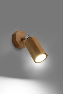 Wandleuchte ZEKE Eiche - 1x GU10 Fassung - max. 40W - exkl. LED's