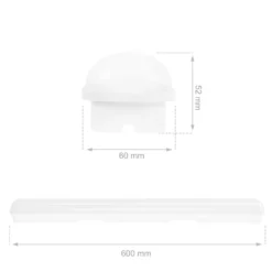 Wasserdichte LED - Unterbauleuchte Lichtleiste 60cm - 25W - 125Lm pro Watt - 4000K oder 6000K - inkl. Durchgangsverdrahtung