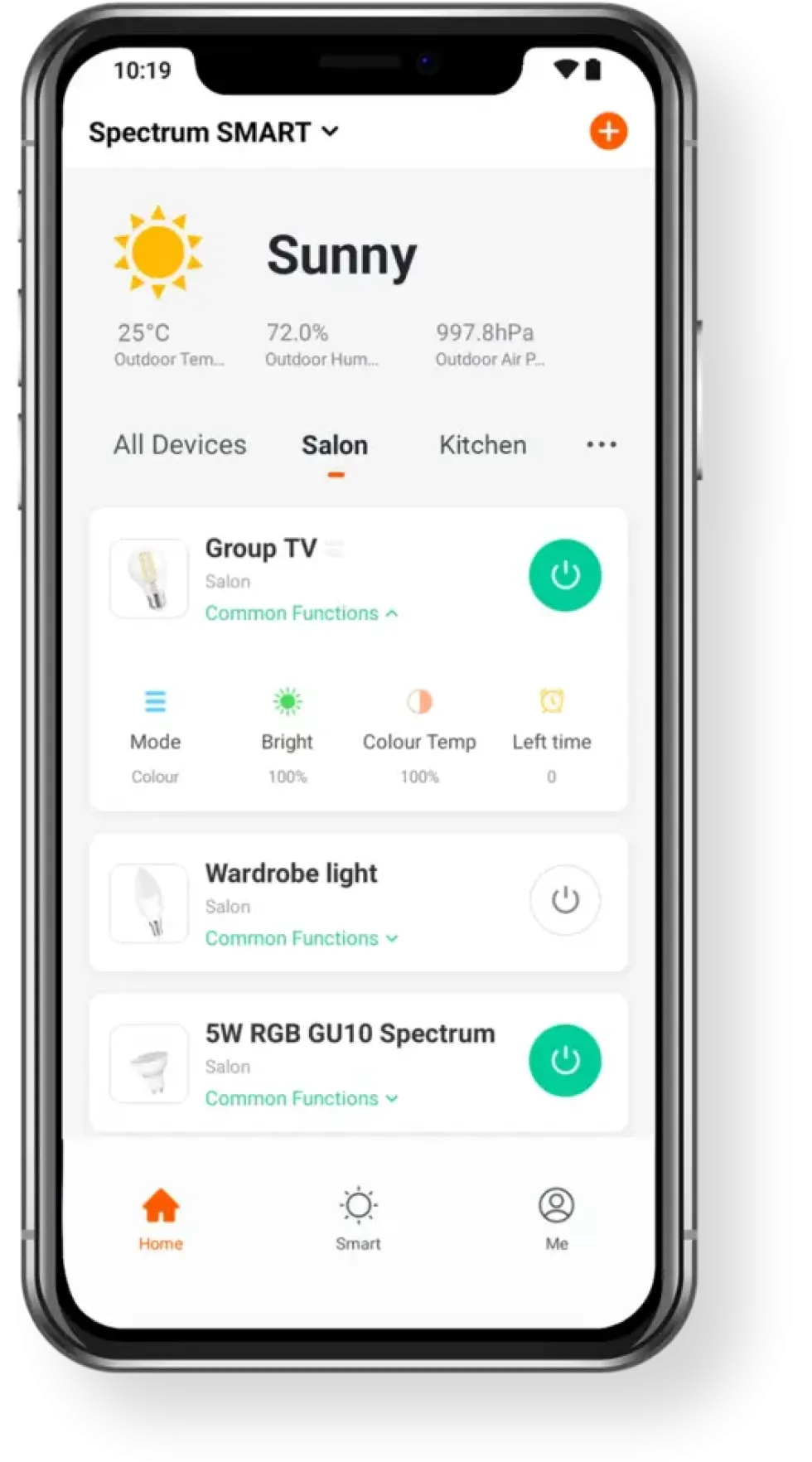 WLAN-LED-Deckenleuchte 50 cm Durchmesser - 36 W einstellbare Farbtemperatur von 2700 K bis 6500 K, Steuerung per App