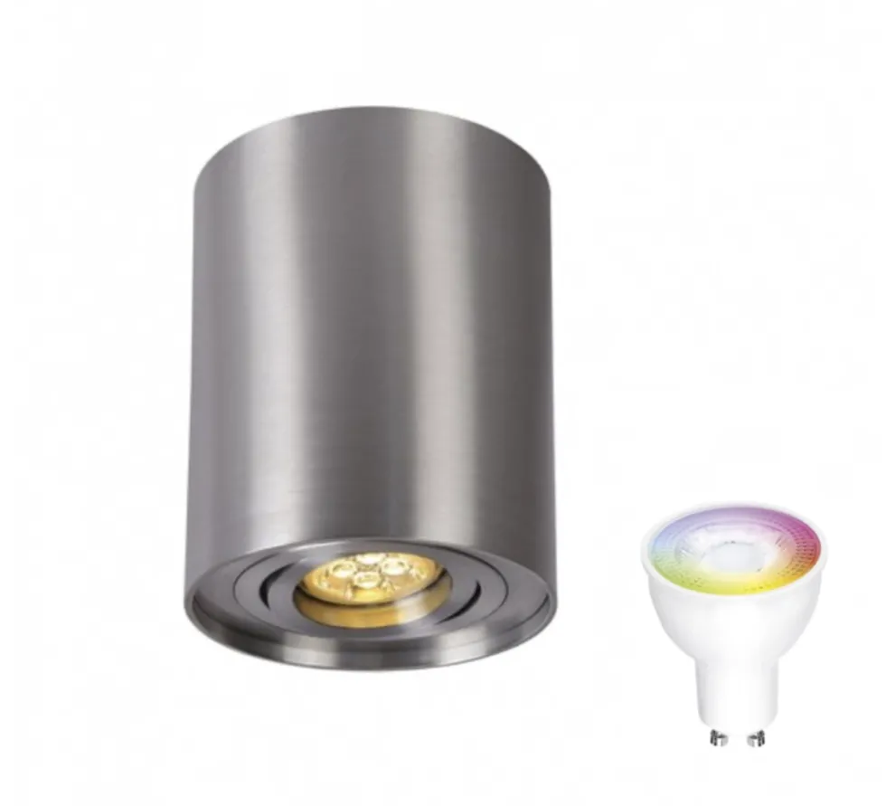 WLAN LED Deckenspot schwenkbar - Röhre Aluminium - per App steuerbar