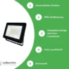 100W - LED Strahler - Lichtfarbe optional - Wasserdicht IP65 - 3 Jahre Garantie